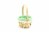 Holiday Home Green Fabric Lined Basket Perspective: top