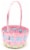 Holiday Home Pastel Weave Basket - Pink Perspective: top