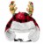 Holiday Home Novelty Santa Hat with Antlers Perspective: top