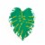 HD Designs Outdoors Monstera Leaf Serve Tray - Green Perspective: top