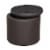 HD Designs Round Brown Storage Ottoman Perspective: top