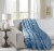 Everyday Living® Ribbed Microplush 50x60 Throw - Blue Perspective: top