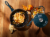 Dash of That 2QT Saucepan w/ Lid and 10" Fry Pan - Blue Perspective: top