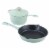 Dash of That® Saucepan w/ Lid and Frypan - Green Perspective: top