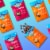 Blue Diamond® Thin Dipped Dark Chocolate Sea Salt Caramel Almonds Perspective: top