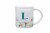 Clay Art Monogram Floral Mug Perspective: top