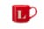 Clay Art Monogram Mug Red Perspective: top