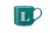 Clay Art Monogram Mug Teal Perspective: top