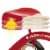 Radio Flyer 34TX Classic Steel Framed Tricycle with 3 Position Push Handle, Red Perspective: top
