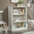 Sauder Misc Storage Contemporary 3-Shelf Wood Bookcase in White Plank Perspective: top