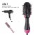 Renewgoo Hot Air Hair Straighten Curl Styling Dryer Comb Blower Brush, Pink Perspective: top