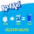 Kool Aid Unsweetened Blue Raspberry Lemonade Powdered Soft Drink Mix Packet Perspective: top
