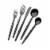 Towle Living Forged Shea Flatware Set - Noir Perspective: top