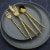 Towle Living Forged Shea Flatware Set - Gold Perspective: top