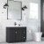 Wyndham Ready to Assemble Wood Vanity Cabinet in Bronze Espresso 36-in by 21-in Perspective: top