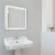 Classic 24-Inch Wood Medicine Cabinet in White Perspective: top