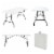 6 ft. Fold-in-Half Banquet Table w/Handle - White Perspective: top