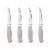Allrecipes Poly Steak Knives - 4 Pack - Gray Perspective: top