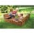 Covered Convertible Cedar Sandbox/Bench Seats Perspective: top