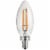 Philips 3.3-Watt (40-Watt) Candelabra Base Blunt Tip Candle B11 LED Light Bulbs Perspective: top