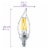 Philips 2.3-Watt (25-Watt) B11 Candle LED Dimmable Flicker Free Light Bulb - Soft White (2700K) Perspective: top