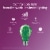 Philips 4-Watt (40-Watt) A19 LED Party Green Light Bulb Perspective: top