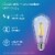 Philips Dusk to Dawn, 60Watt Replacement, Edison Vintage ST19 LED Light Bulb, Soft White Light Bulb Perspective: top