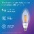 Philips Dusk to Dawn, 40-Watt, B12 Candelabra LED Light Bulb, Soft White, Clear Glass, Non-Dimmable Perspective: top