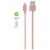 iLive Fabric Lightning Charging Cable - Pink Perspective: top