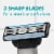 Gillette Mach3 Men's 3-Blade Razors Handle and Blade Refill Cartridges Perspective: top