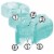 Brilliant Babys 1st Teether-Brush Silicone, No-BPA Chewable Brush 2pk, Grn-Clear Perspective: top