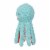 Manhattan Pet Toy Oddball Olga Octopus Fabric Covered Squeaker Dog Exercise Ball Toy Perspective: top