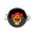 Day of the Dead Sugar Skull Yellow Mason Clamp Jar Perspective: top