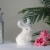 Raz 6 Soft White Faux Fur Sitting Easter Bunny Rabbit Spring Figure Perspective: top