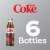Diet Coke® Soda Glass Bottles Perspective: top