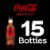 Coca-Cola Zero Sugar Cola Soda Bottles Perspective: top