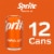 Sprite® Tropical Mix Lemon Lime and Tropical Fruit Caffeine Free Soda Cans Perspective: top