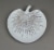 Antiqued White Tropical Fan Palm Leaf Decorative Ceramic Plate Perspective: top