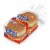 Rainbo BBQ Buns White Seeded, 4 count, 10 oz Perspective: top