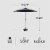Four Seasons Courtyard Canmore 9 Foot Outdoor Patio Market Umbrella, Gray Perspective: top