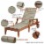 Storigami Water-Resistant 72 x 21 Inch Chaise Lounge Cushion, Heather Grey Perspective: top