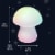 Mushroom Color Changing LED Rechargeable Silicone Night Light Perspective: top