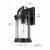 Xavier 1-Light Outdoor Indoor Wall Sconce, Matte Black, Seeded Glass Shade Perspective: top