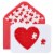Papyrus Heart Puzzle Greeting Card Perspective: top