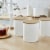 Salton Swan Kitchen Steel Storage Containers for Dry Goods, 3 Pack Cotton White Perspective: top