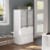 Bestar i3 Plus 2 Drawer Door File Cabinet in White Perspective: top