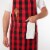 Now Designs Large Chef's Apron for Women and Men Adjustable Buffalo Check Perspective: top