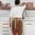 Now Designs Kitchen Apron for Women Men Unisex with Adjustable Straps Sage Green Perspective: top