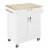 DHP Kitchen Island Cart with Drawer & Storage Shelves, White Perspective: top