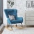 Baby Relax Robbie Rocker Accent Chair with Storage Pockets, Blue Linen Perspective: top